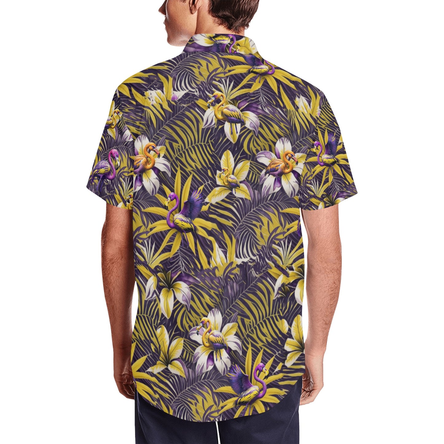 Men's Short Sleeve Shirt With Lapel Collar (Model T54)