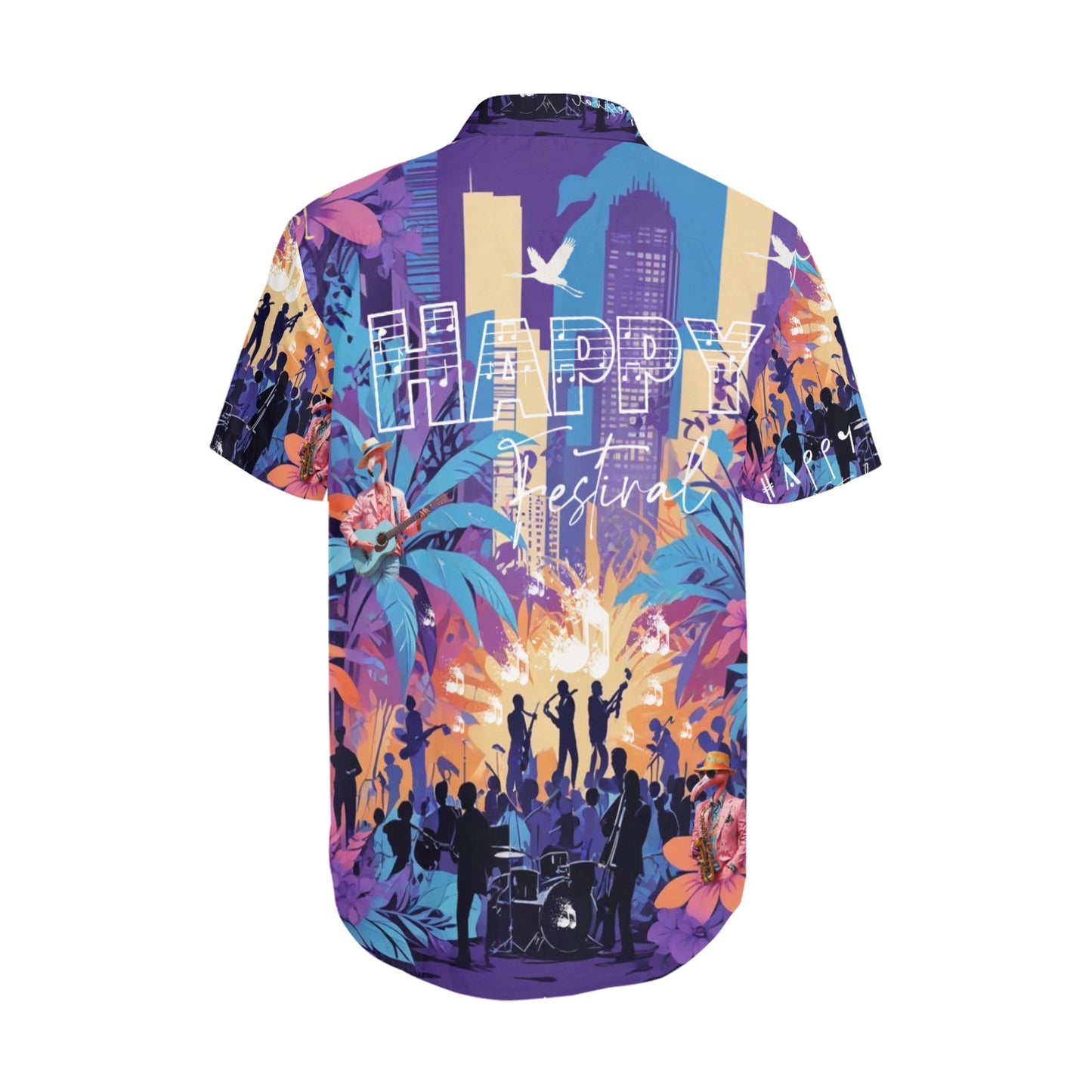 Men's Short Sleeve Shirt With Lapel Collar (Model T54)