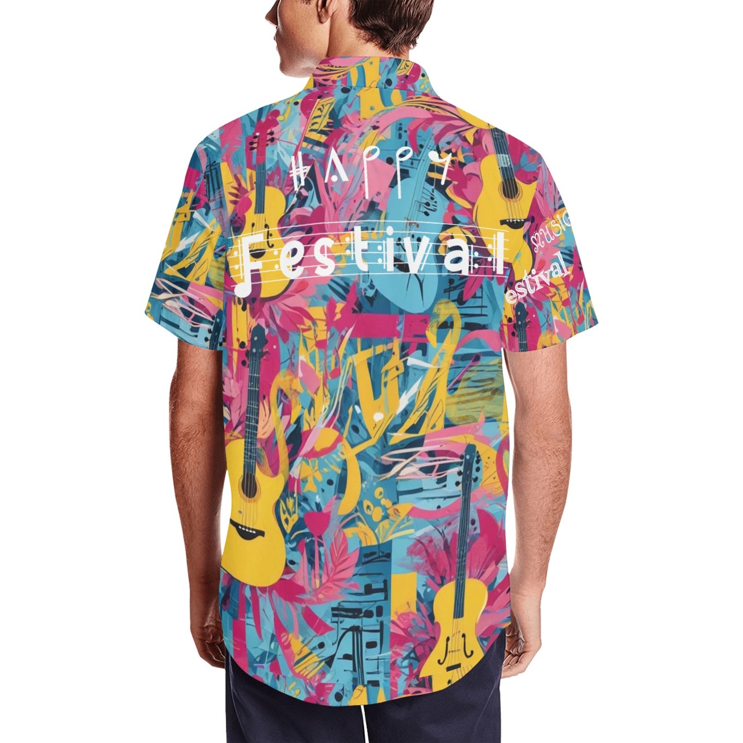 Men's Short Sleeve Shirt With Lapel Collar (Model T54)